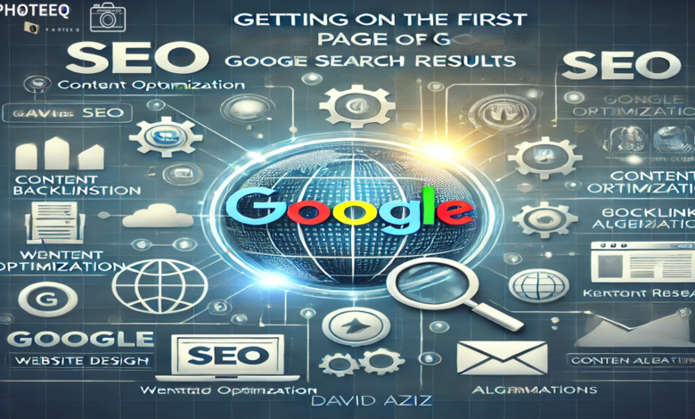 How to get on first page of google search david aziz